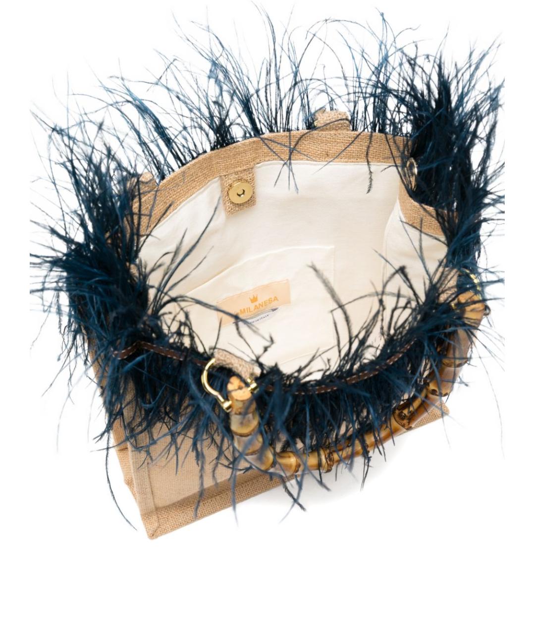 LA MILANESA Синяя сумка с короткими ручками, фото 5