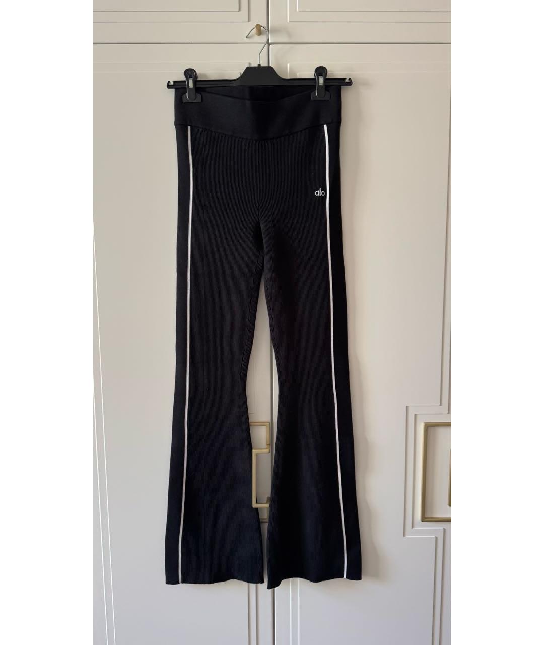 ALO YOGA Черные вискозные спортивные брюки и шорты, фото 7