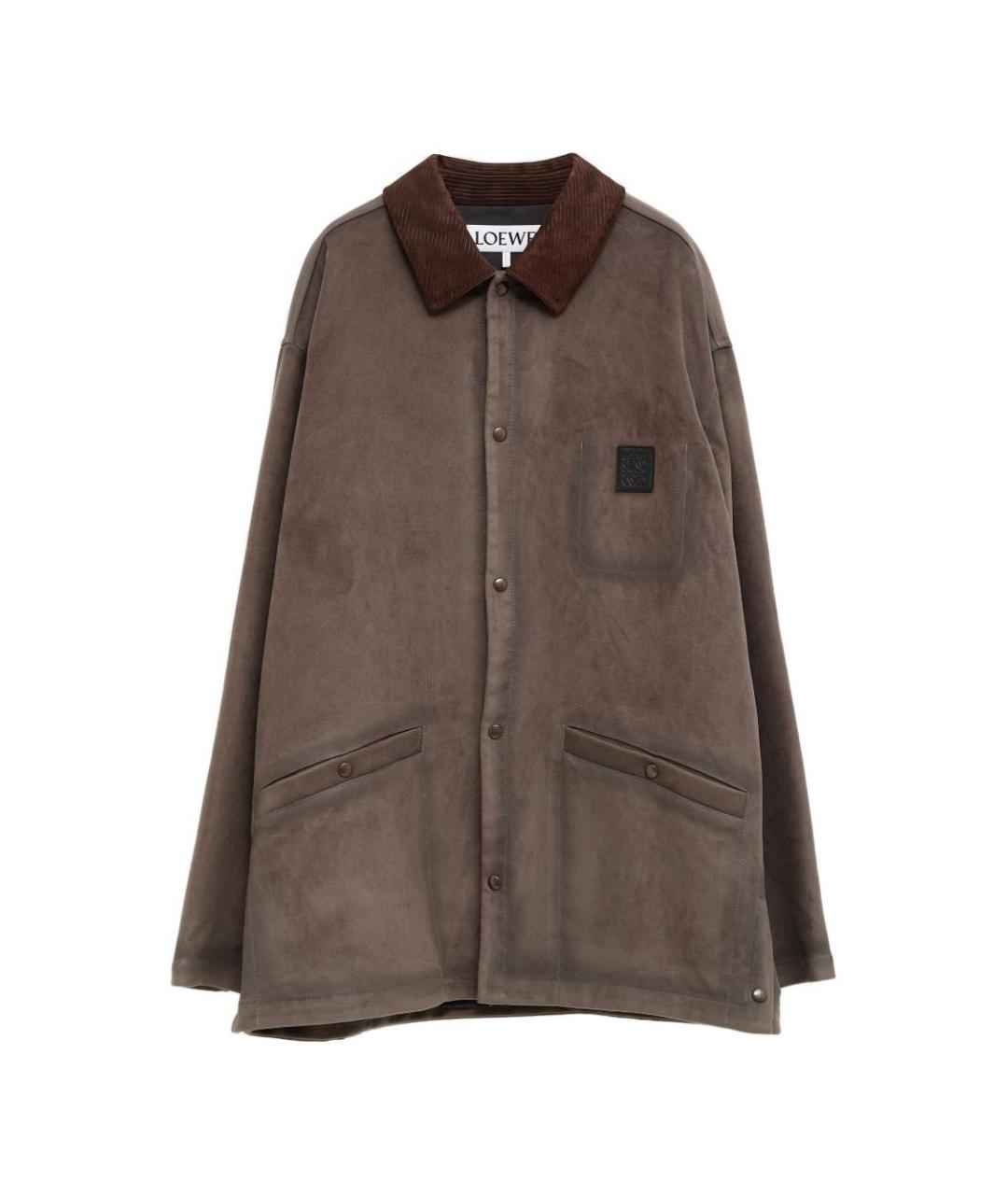LOEWE Коричневая хлопковая куртка, фото 4