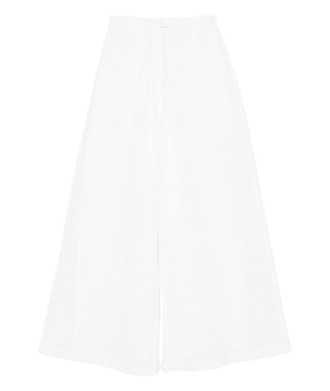 FORTE FORTE Белые хлопковые прямые брюки, фото 1