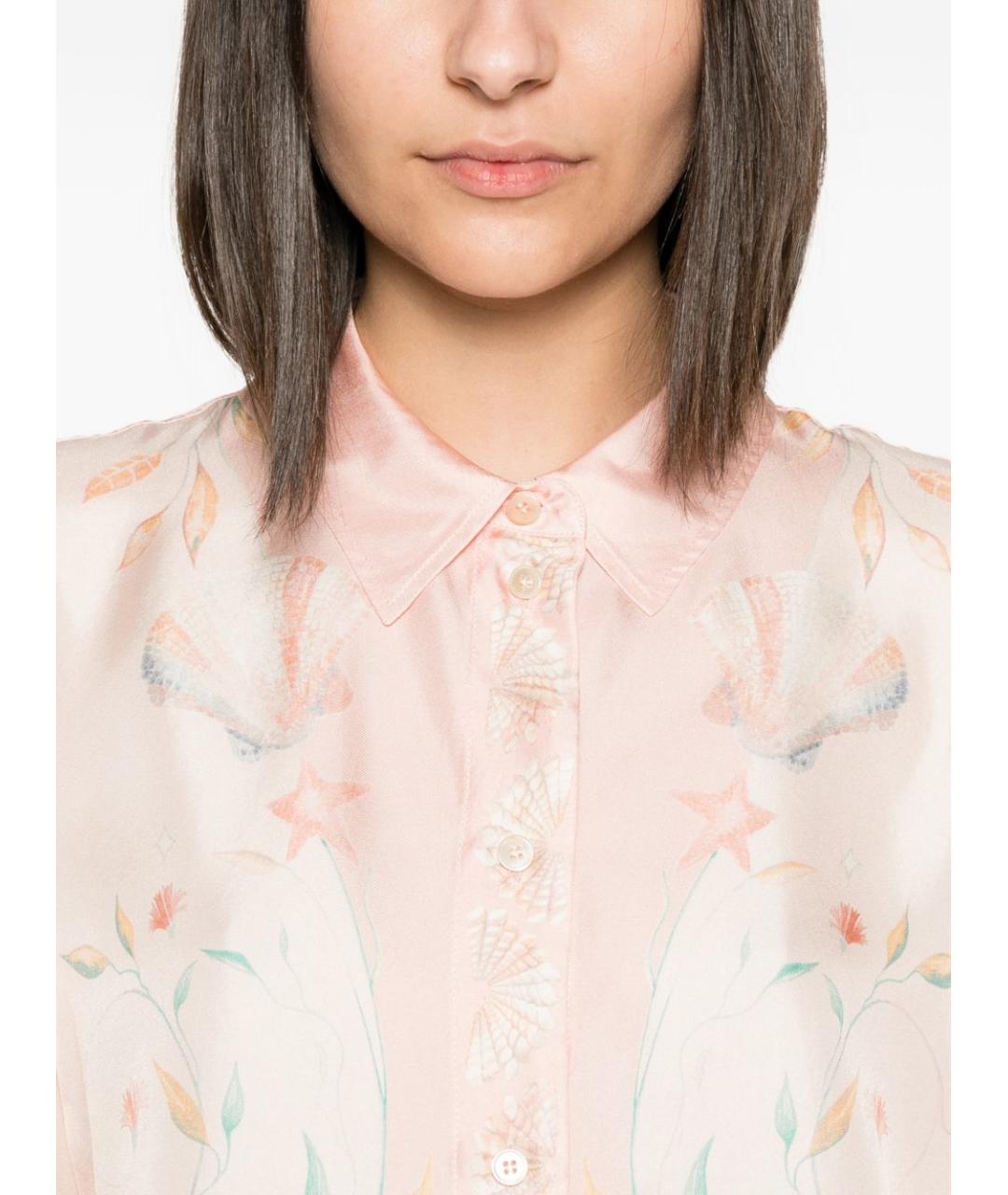 FORTE FORTE Розовая шелковая рубашка, фото 2