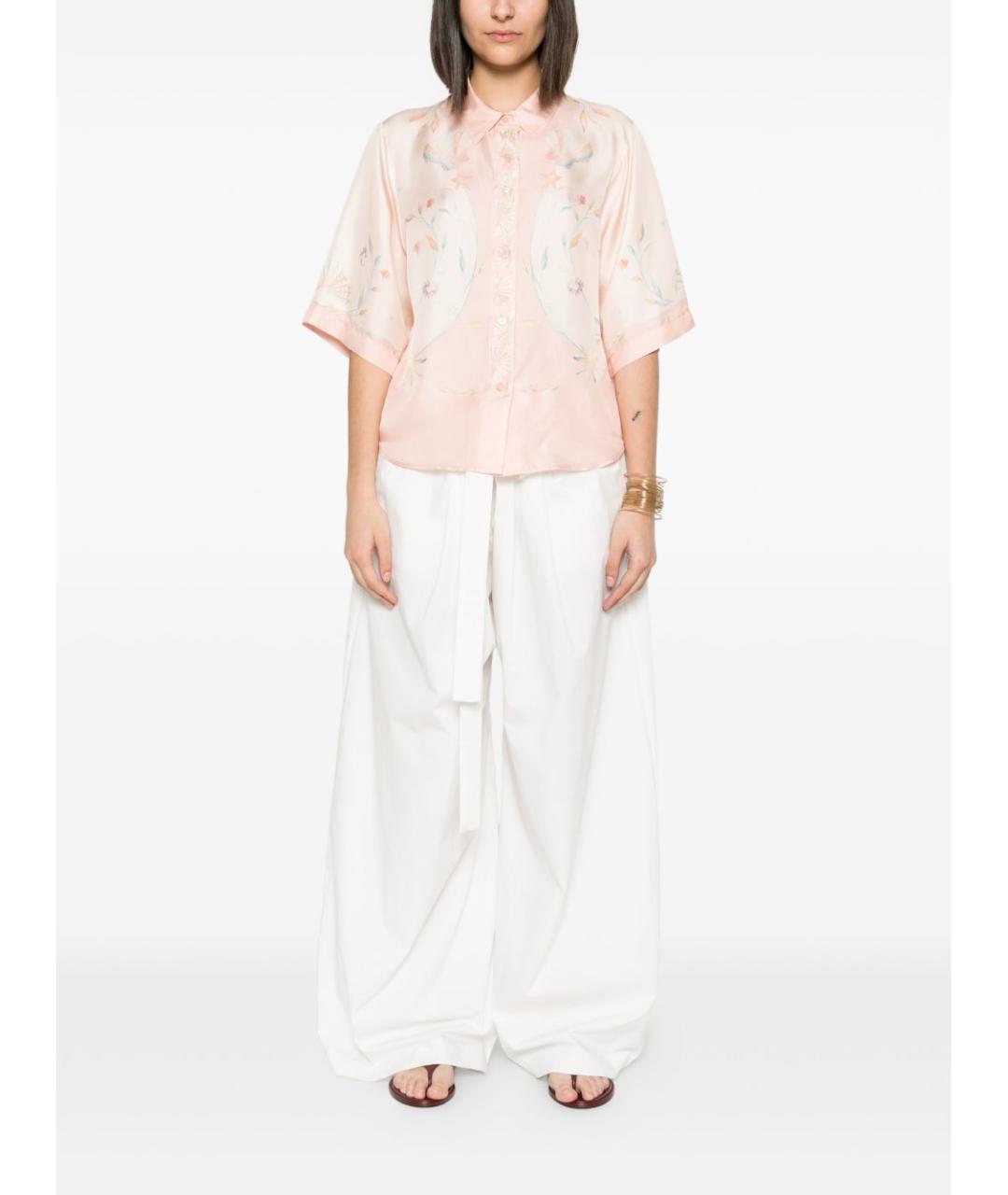 FORTE FORTE Розовая шелковая рубашка, фото 3