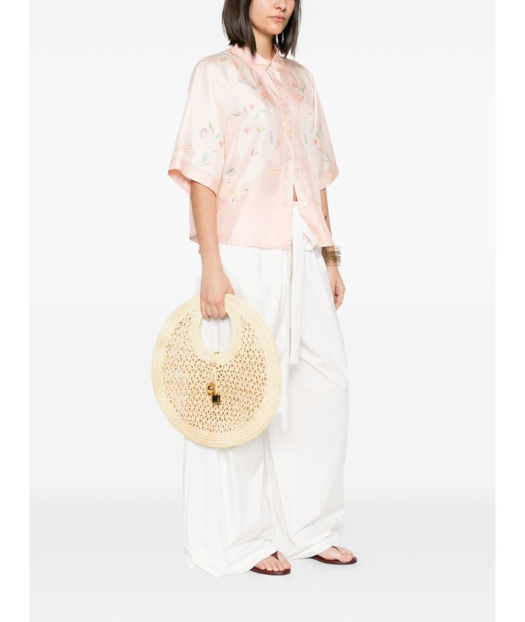 FORTE FORTE Розовая шелковая рубашка, фото 4