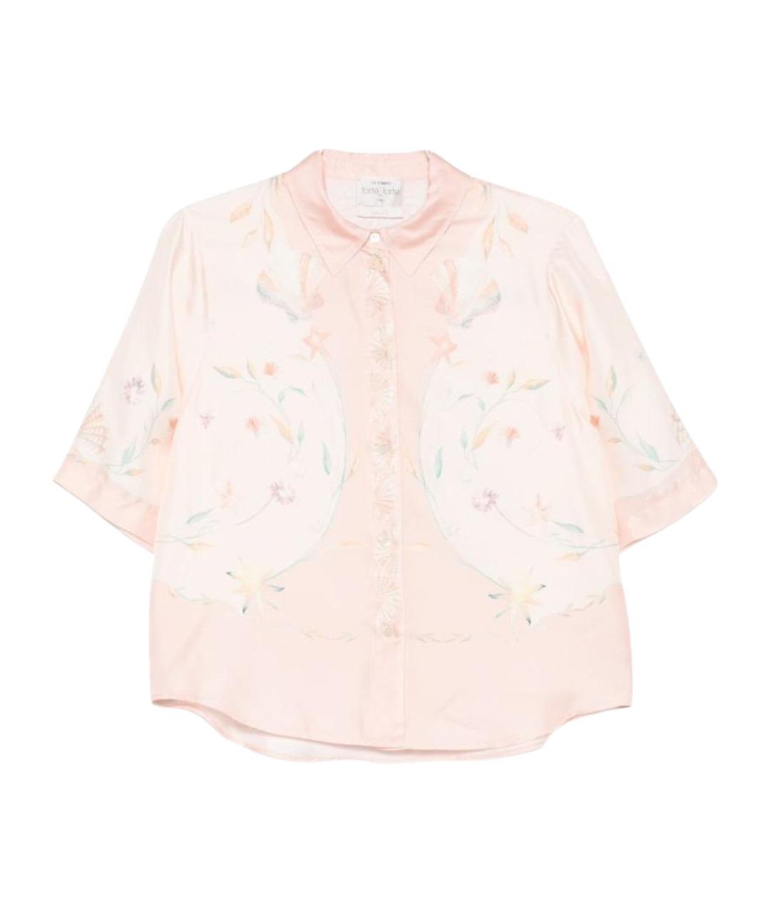 FORTE FORTE Розовая шелковая рубашка, фото 1