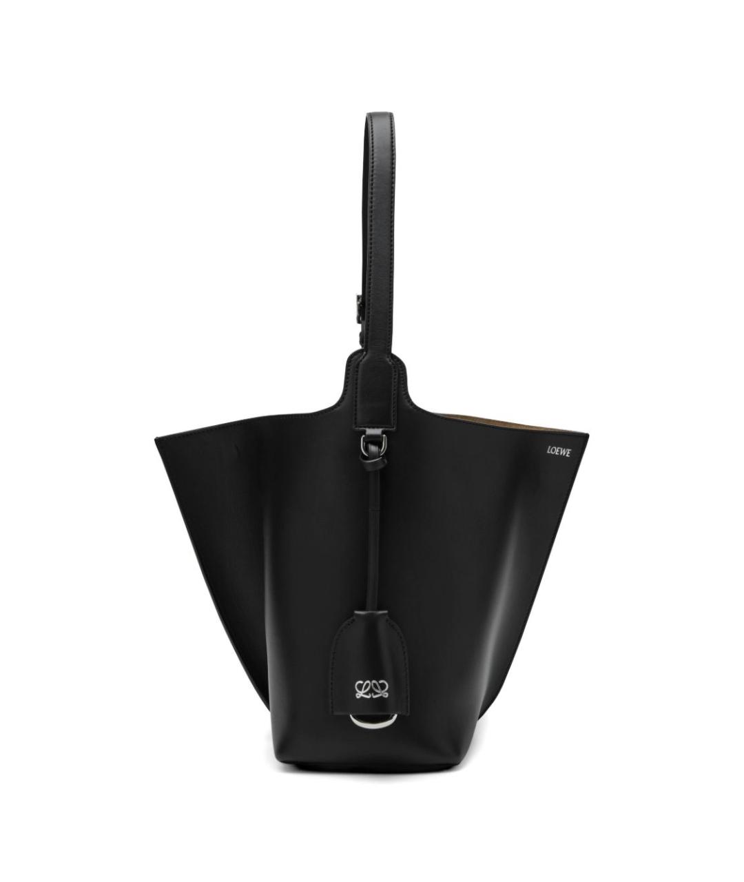 LOEWE Черная кожаная сумка с короткими ручками, фото 3
