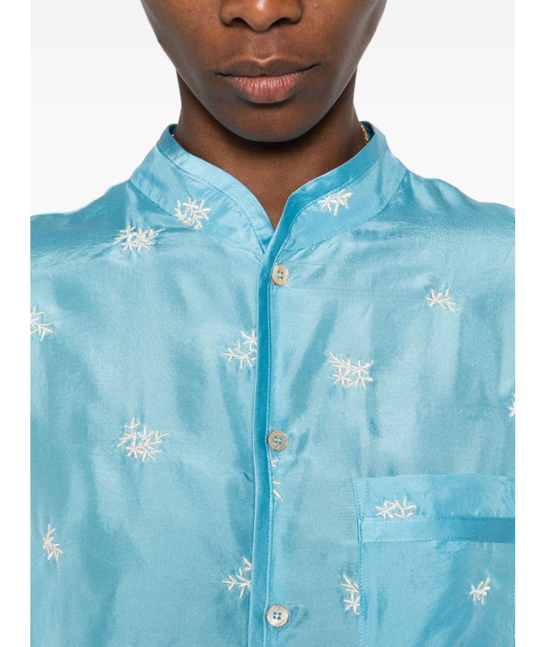 FORTE FORTE Голубая шелковая рубашка, фото 3