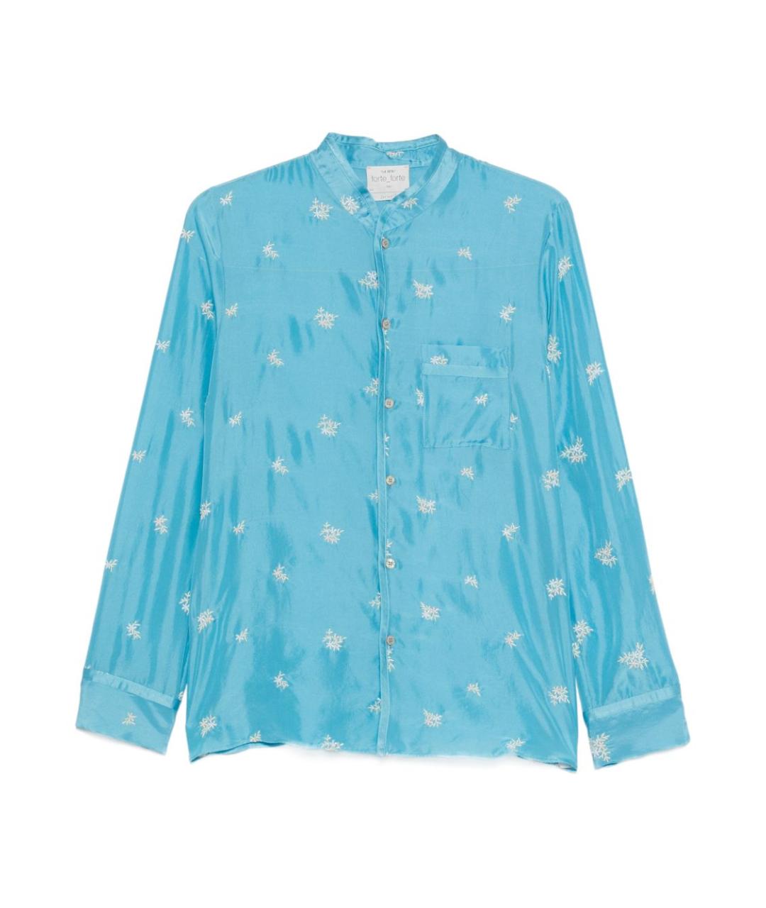 FORTE FORTE Голубая шелковая рубашка, фото 1