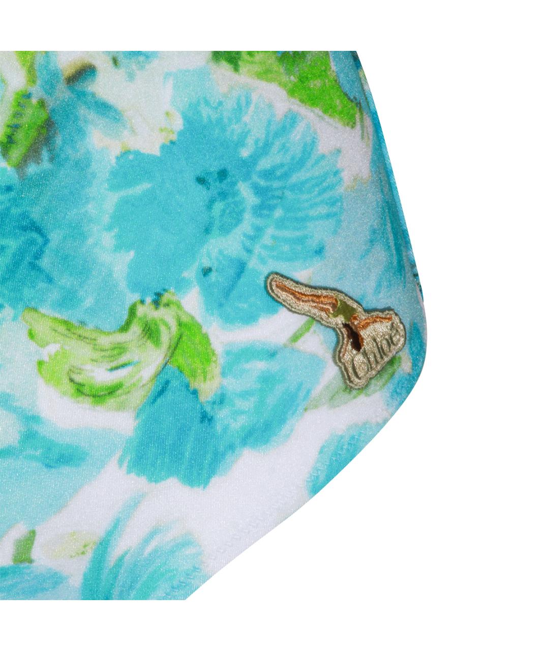 CHLOE Бирюзовый полиамидовый купальник, фото 3