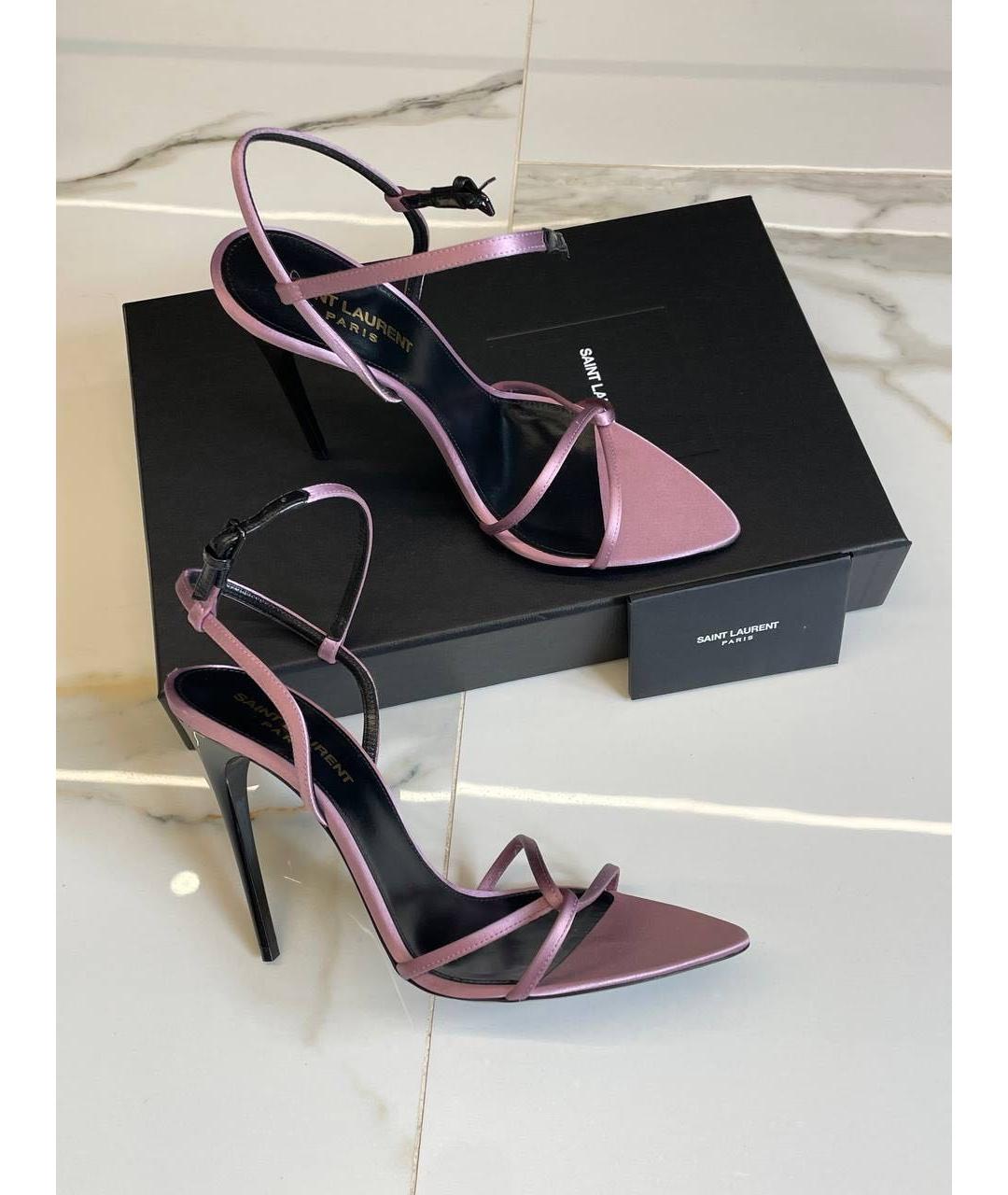 SAINT LAURENT Розовые босоножки, фото 3