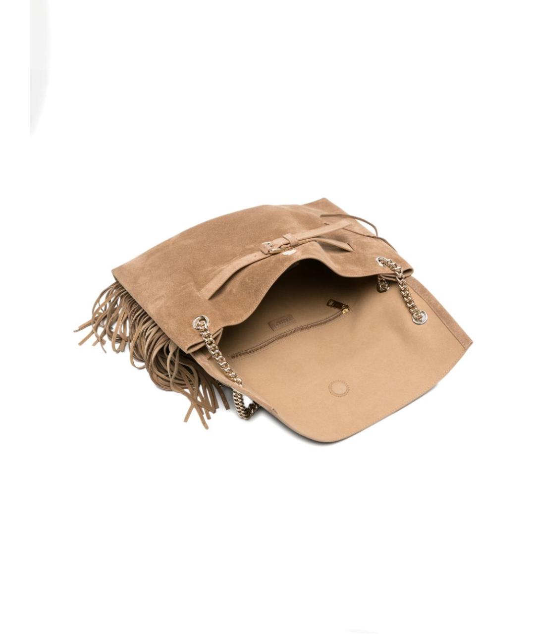 ORCIANI Бежевая замшевая сумка тоут, фото 4