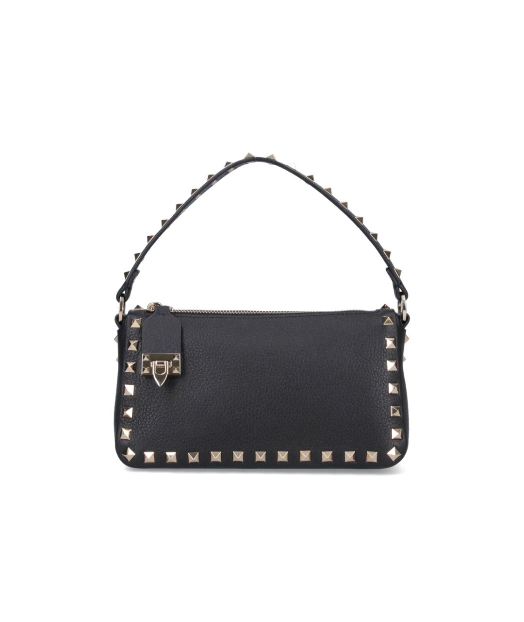 VALENTINO Черная кожаная сумка через плечо, фото 1