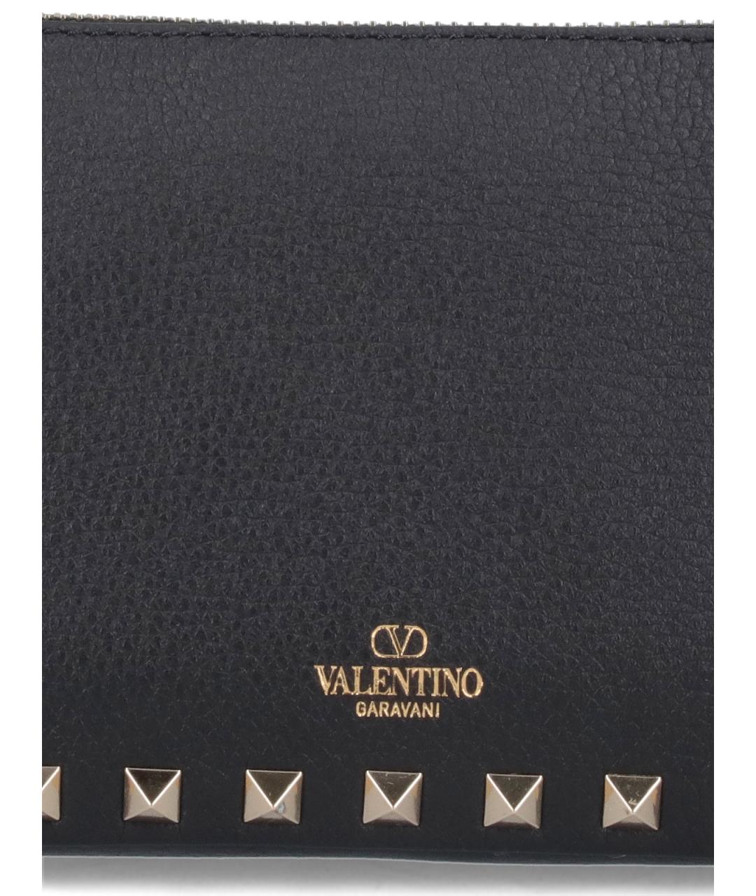 VALENTINO Черная кожаная сумка через плечо, фото 4