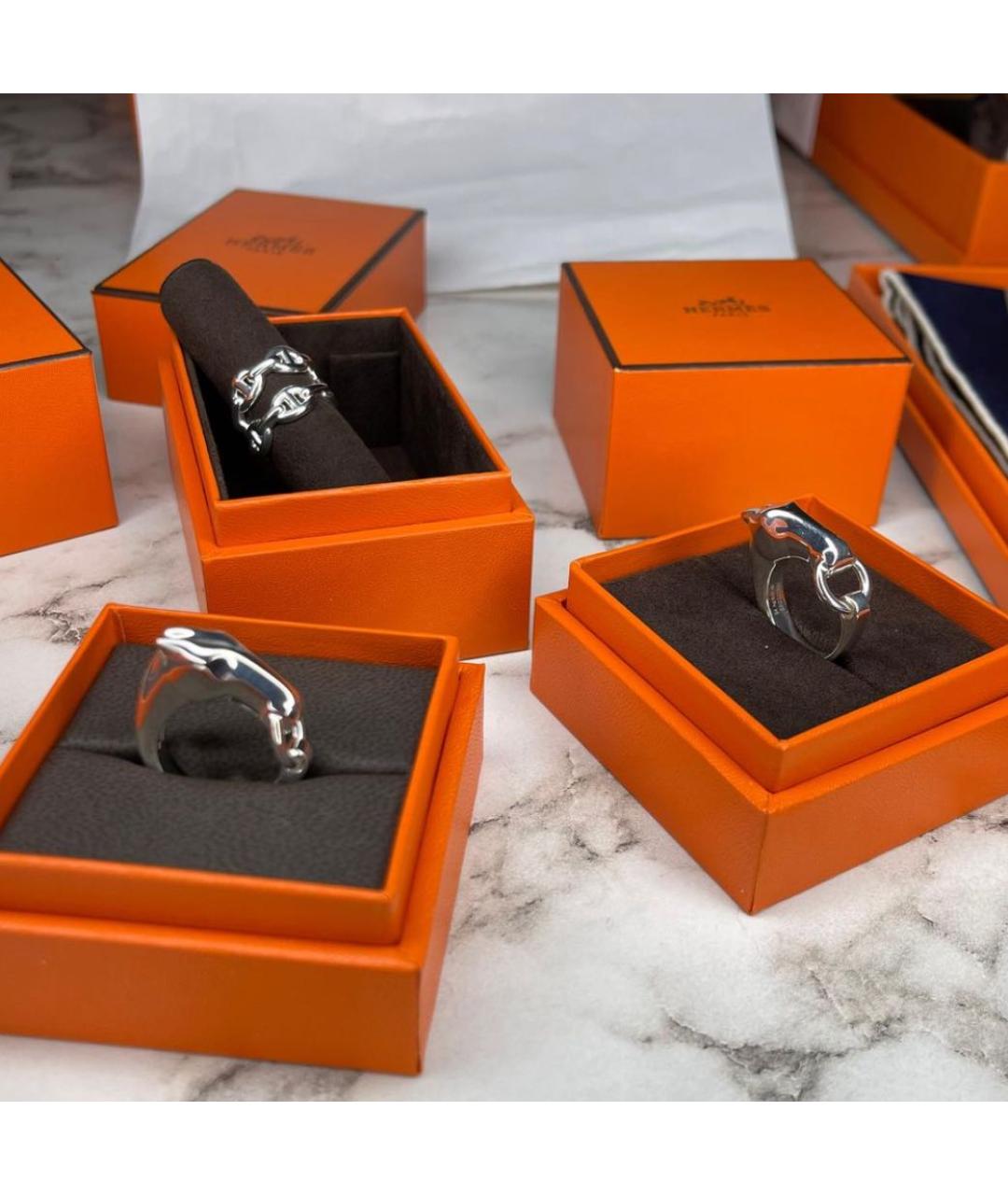 HERMES Серебряное серебряное кольцо, фото 6