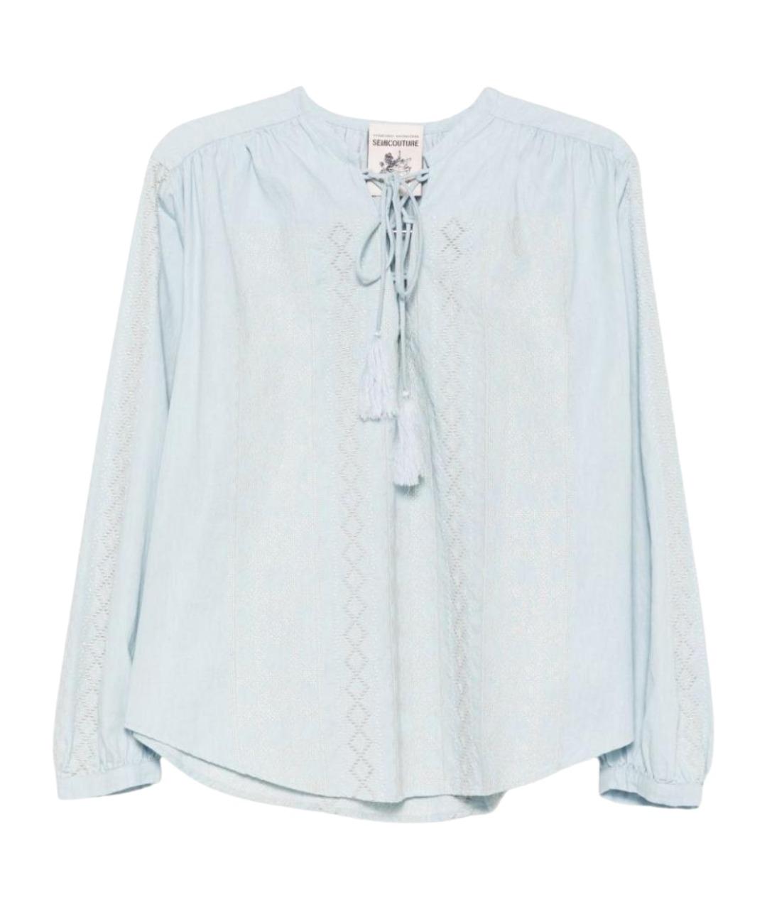 SEMICOUTURE Голубая хлопковая рубашка, фото 1