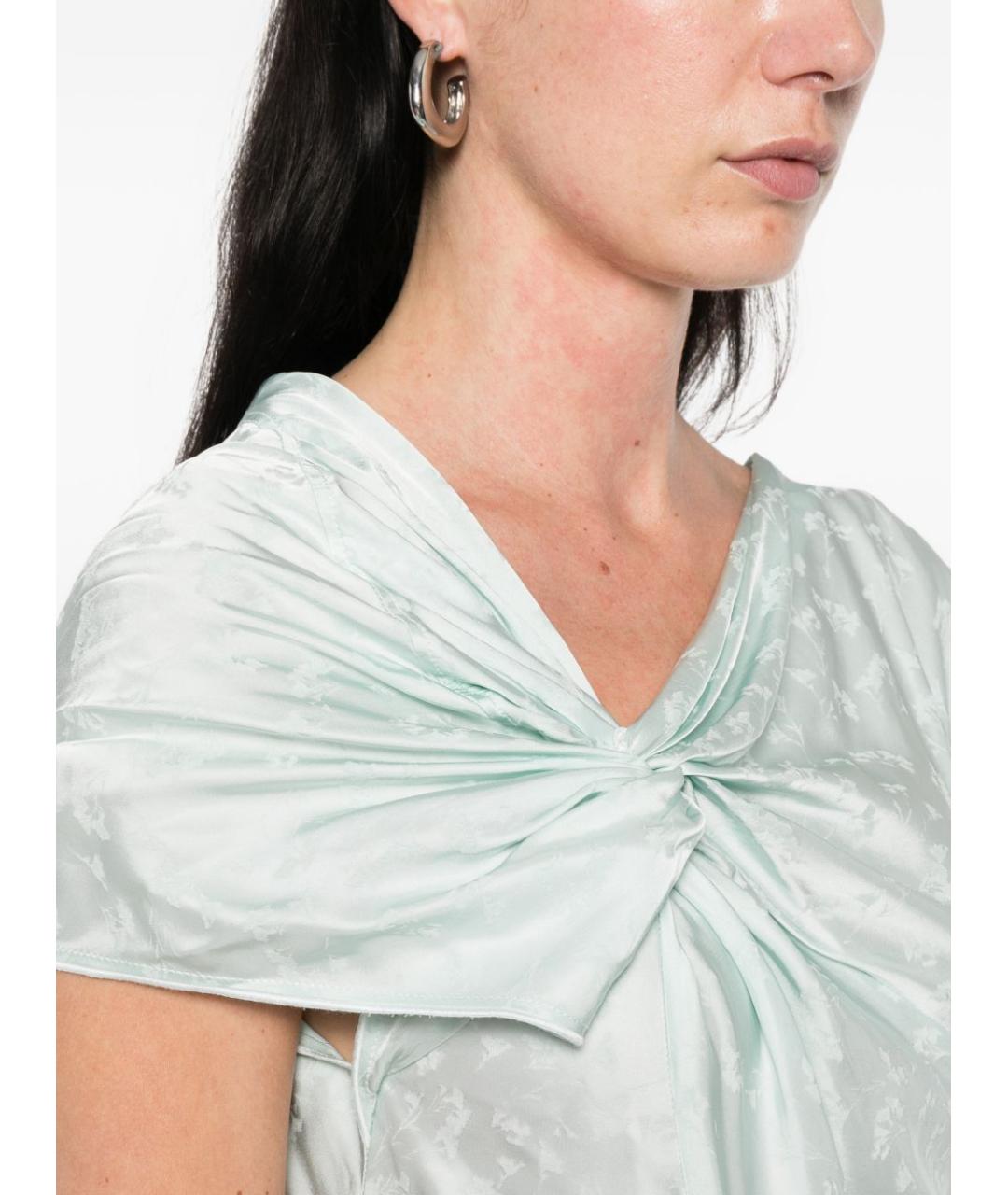 VICTORIA BECKHAM Голубое вискозное вечернее платье, фото 3