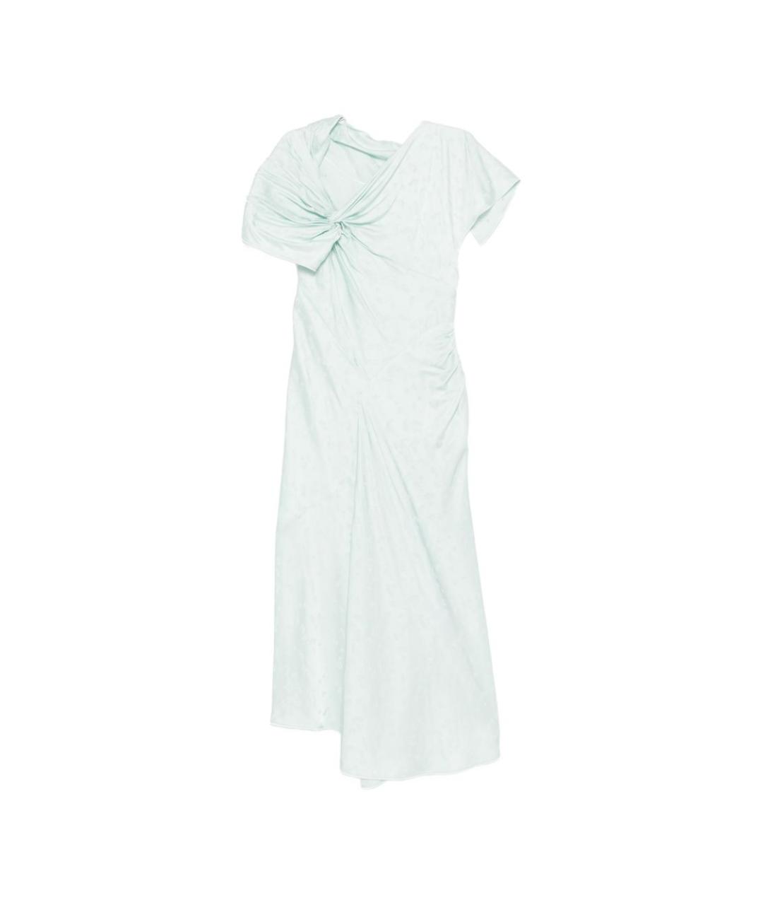 VICTORIA BECKHAM Голубое вискозное вечернее платье, фото 1