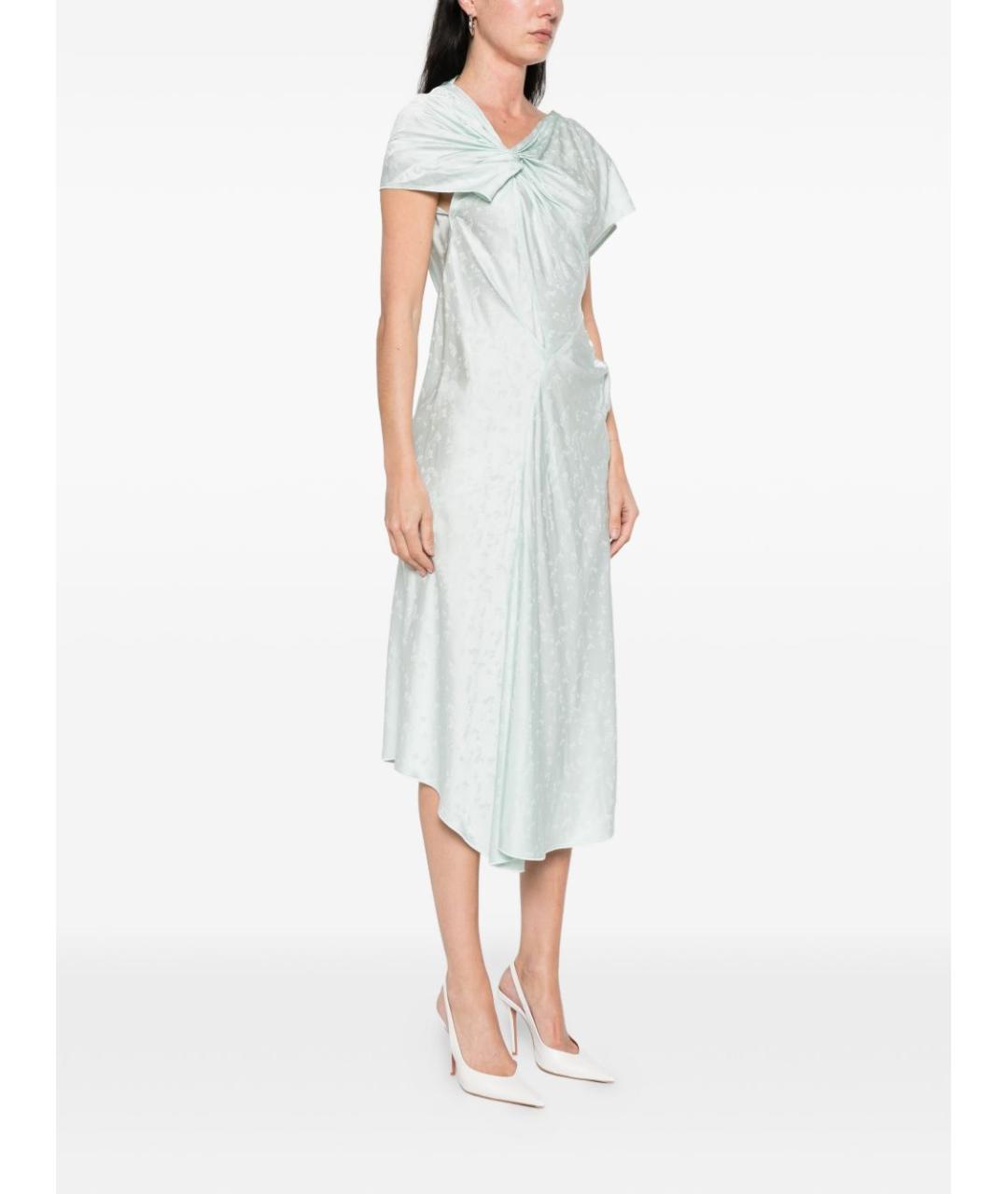 VICTORIA BECKHAM Голубое вискозное вечернее платье, фото 5