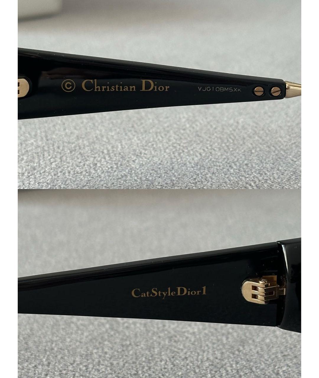 CHRISTIAN DIOR Черные пластиковые солнцезащитные очки, фото 6