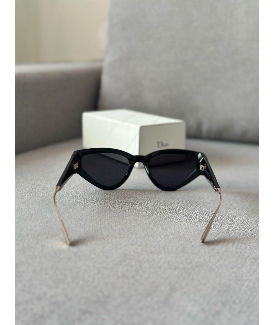 CHRISTIAN DIOR Черные пластиковые солнцезащитные очки, фото 5