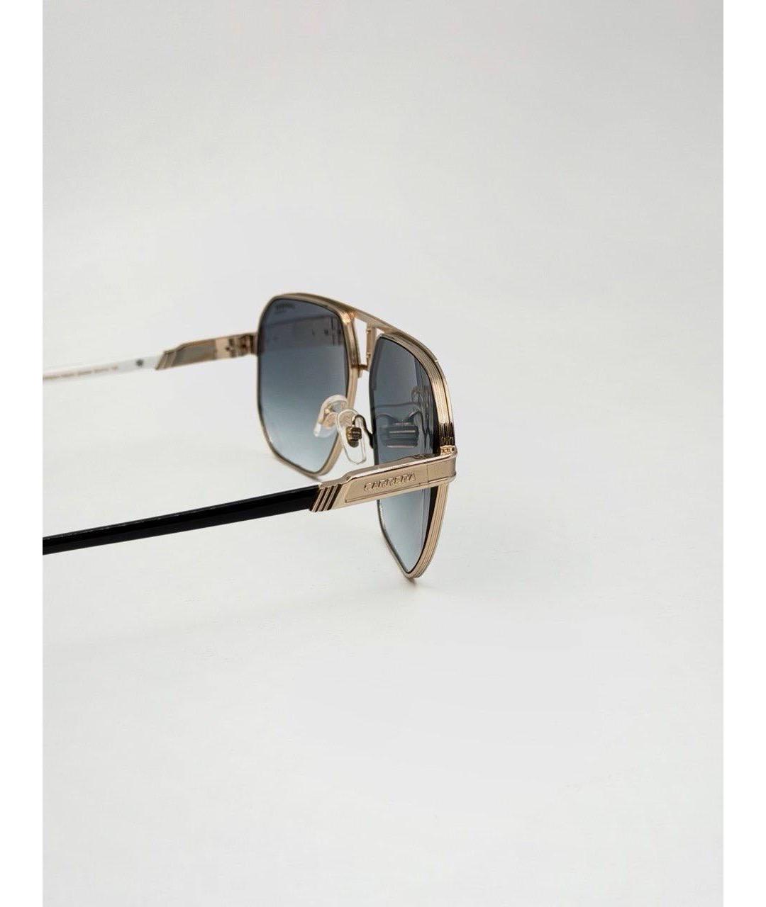 CARRERA Y CARRERA Золотые металлические солнцезащитные очки, фото 4