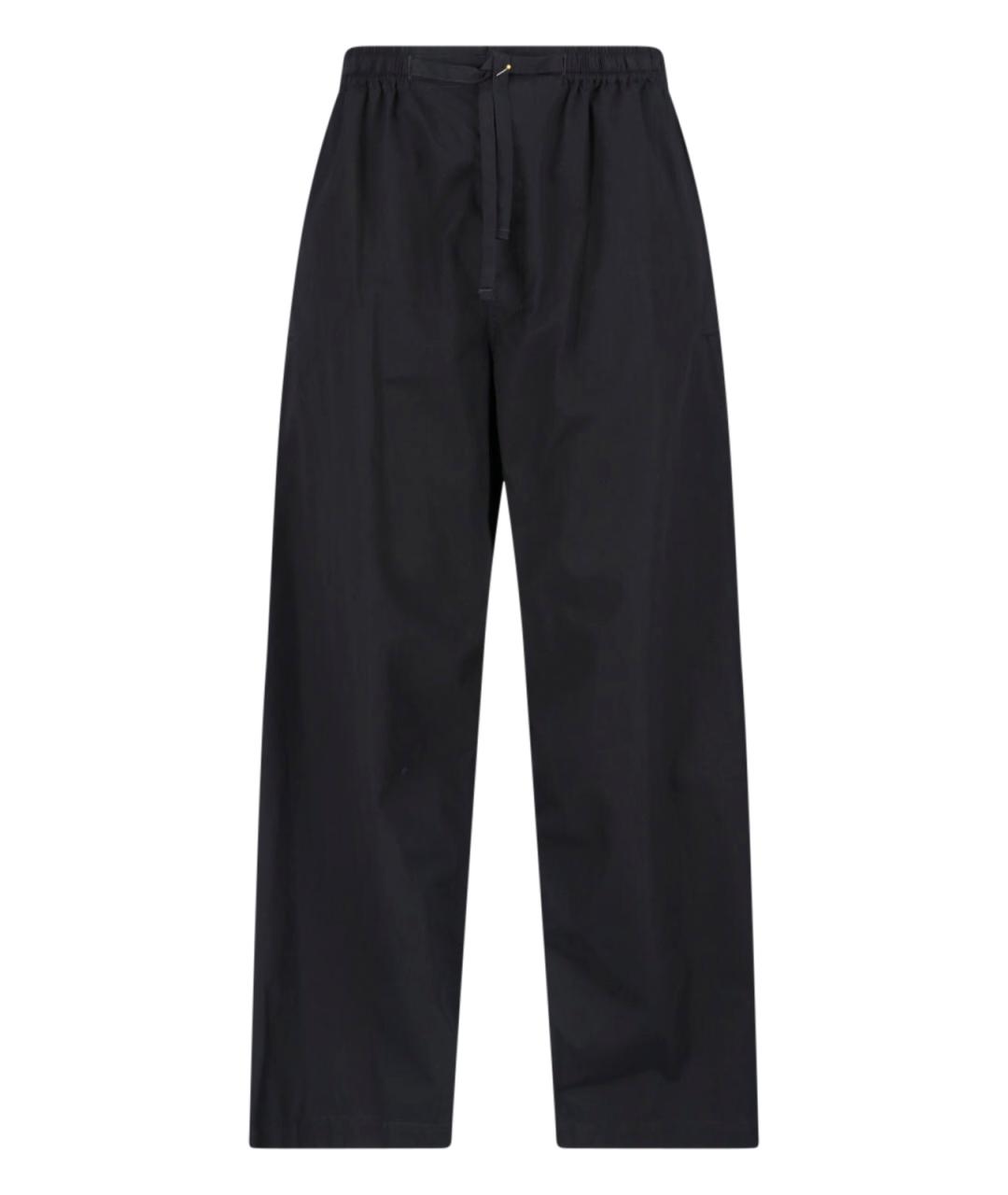 LEMAIRE Черные хлопковые повседневные брюки, фото 1