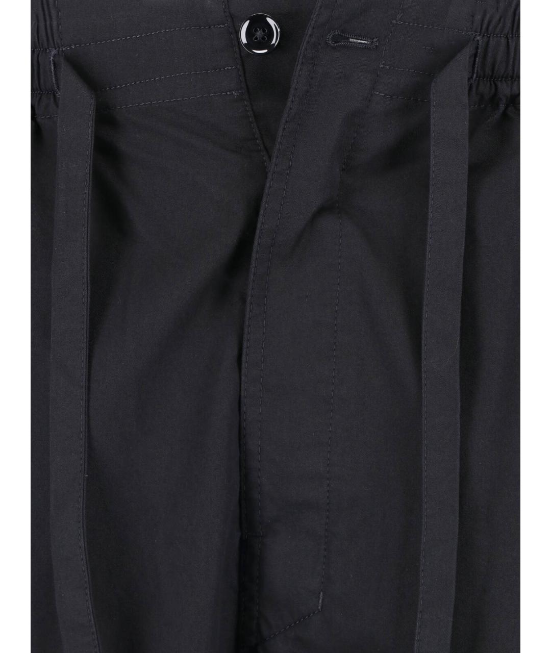 LEMAIRE Черные хлопковые повседневные брюки, фото 5