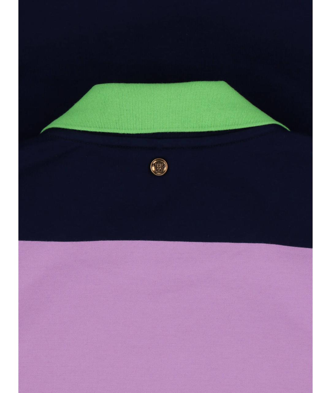 VERSACE Мульти хлопковое повседневное платье, фото 3