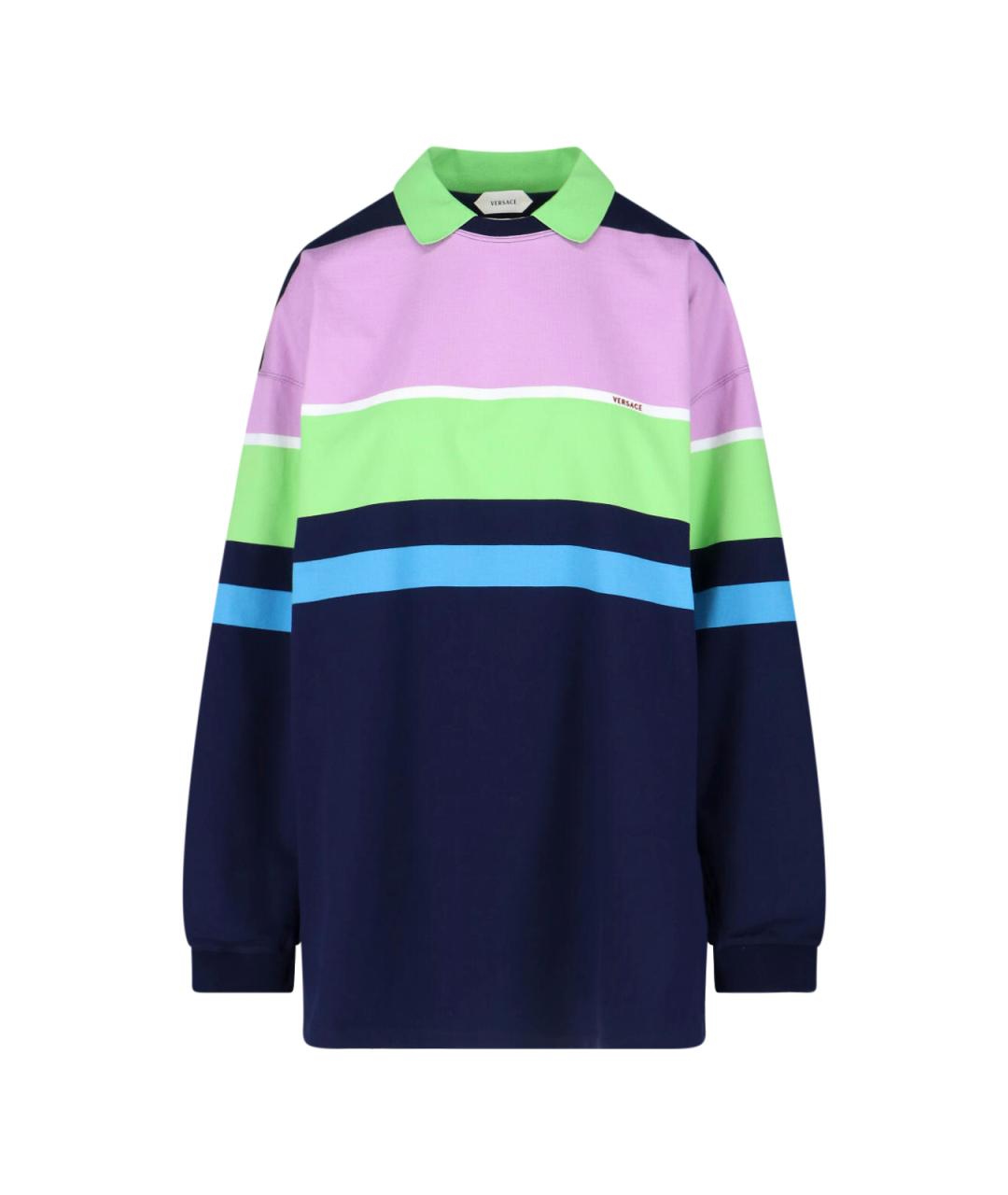 VERSACE Мульти хлопковое повседневное платье, фото 1