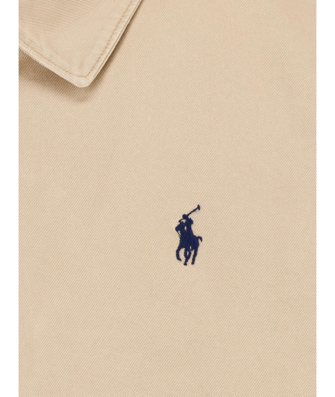 POLO RALPH LAUREN Бежевая хлопковая куртка, фото 3