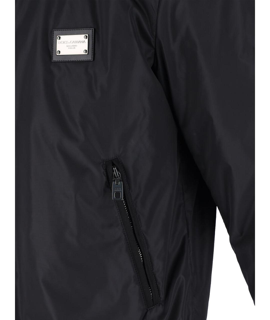 DOLCE&GABBANA Черная полиамидовая куртка, фото 4