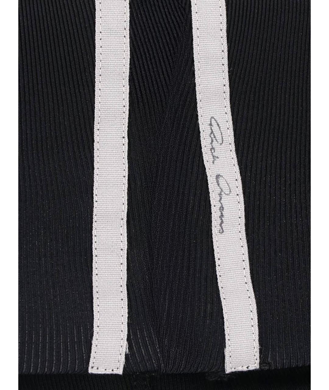 RICK OWENS Черная вискозная юбка макси, фото 5