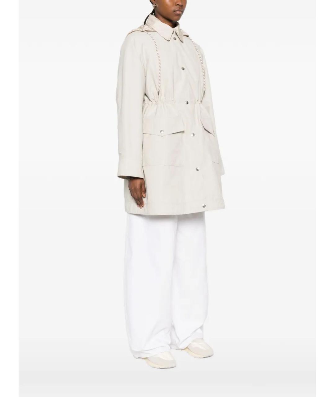 MONCLER Бежевая полиамидовая куртка, фото 3