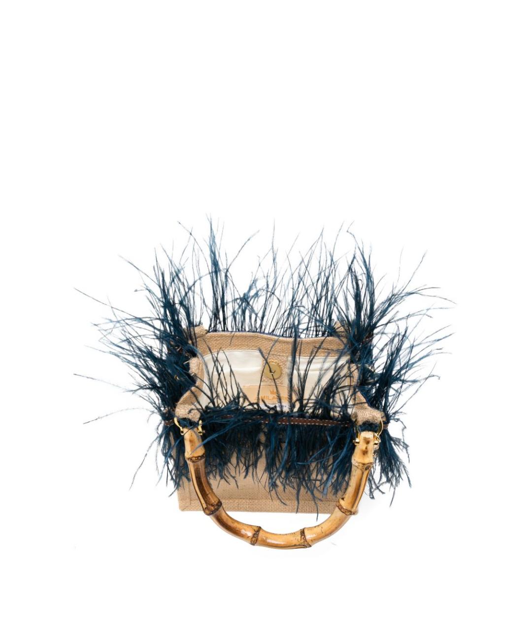 LA MILANESA Синяя сумка с короткими ручками, фото 4