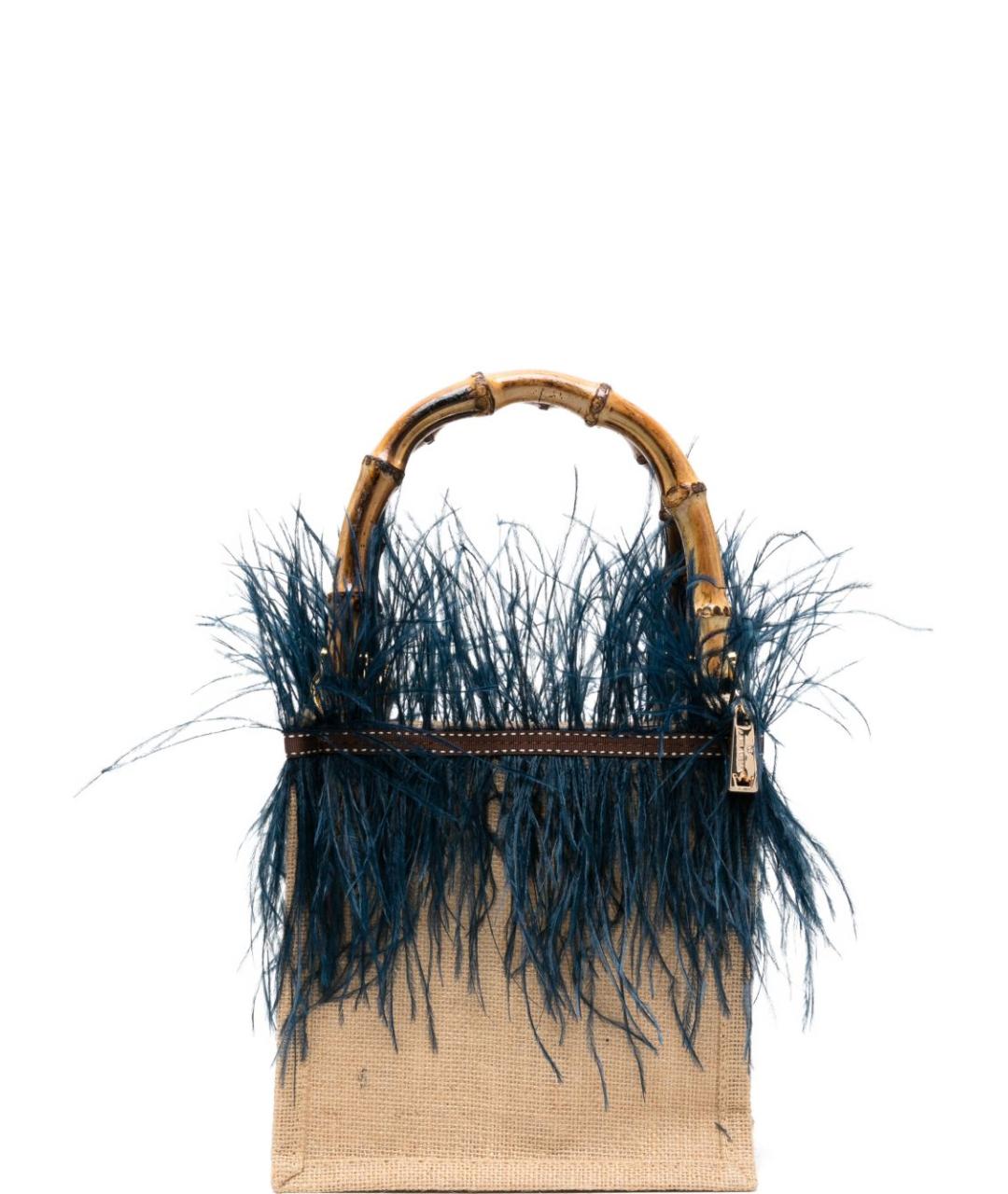 LA MILANESA Синяя сумка с короткими ручками, фото 1