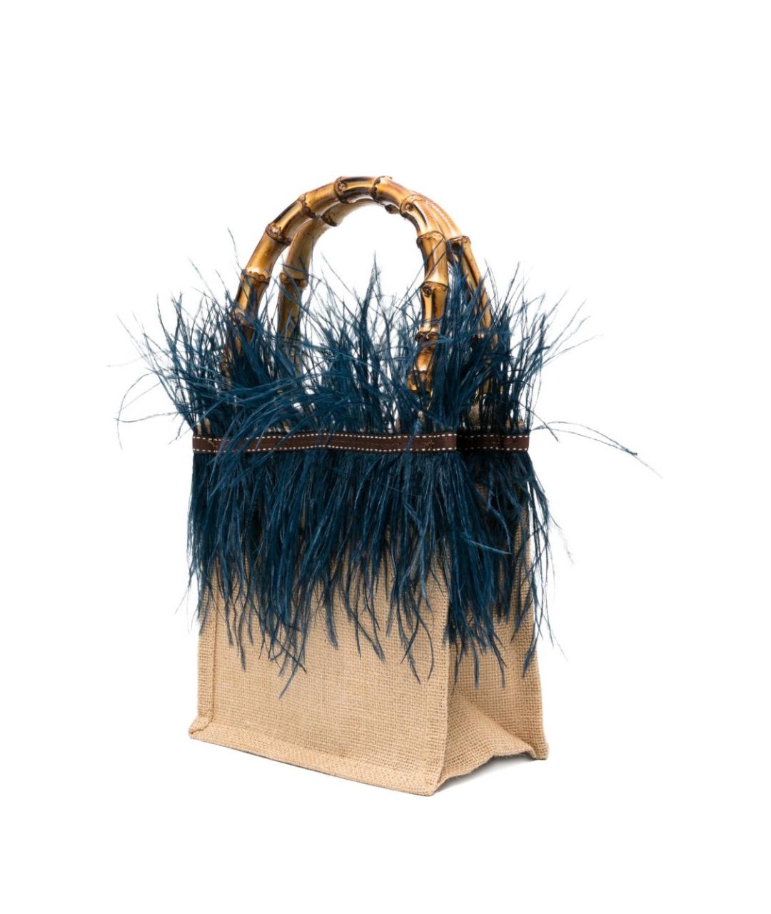 LA MILANESA Синяя сумка с короткими ручками, фото 2