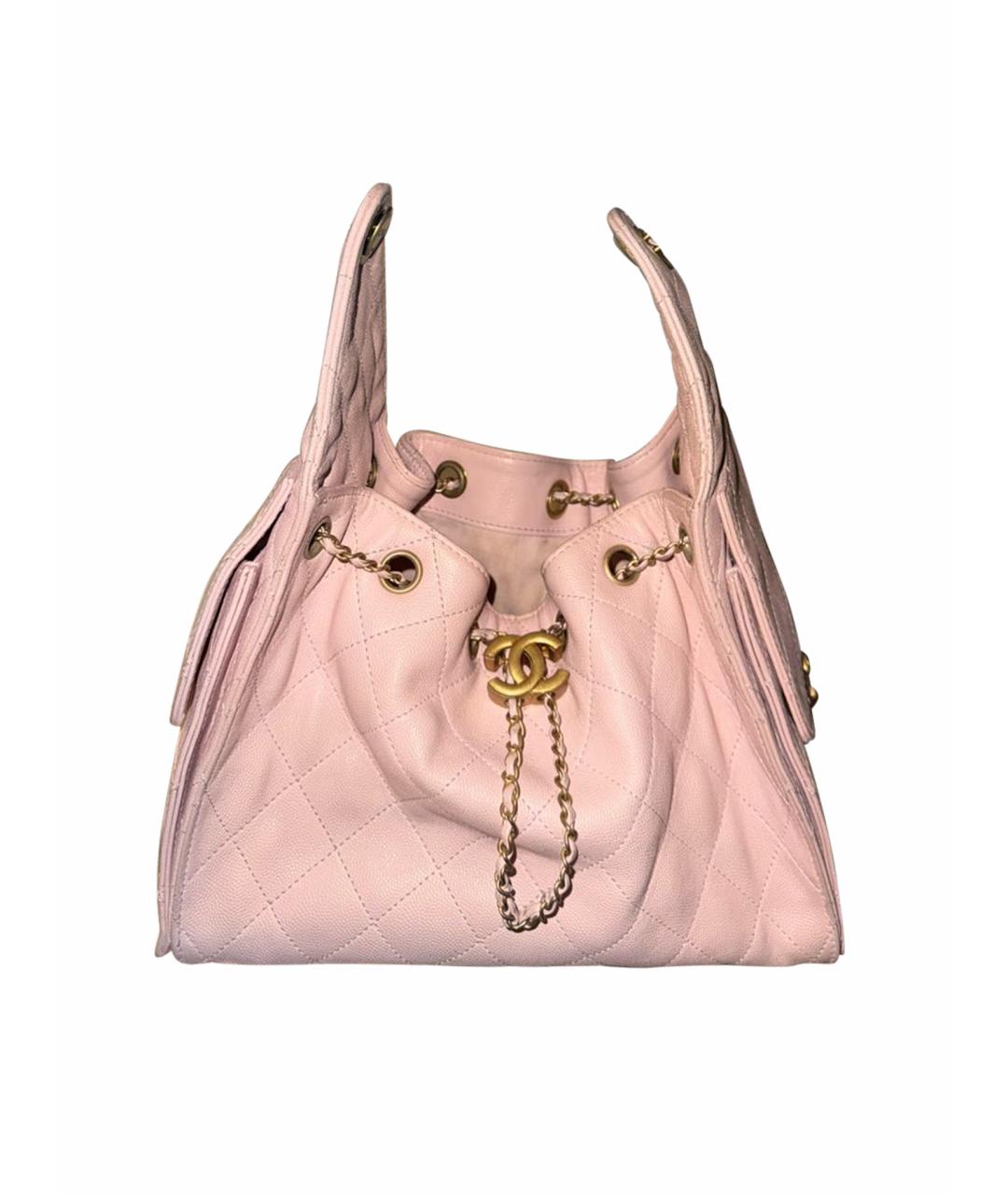 CHANEL Розовая кожаная сумка через плечо, фото 1