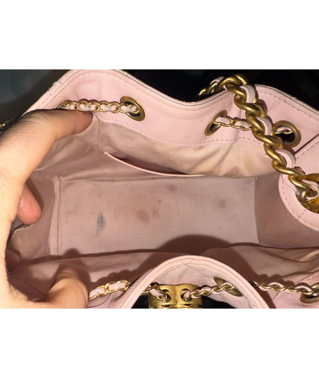 CHANEL Розовая кожаная сумка через плечо, фото 3