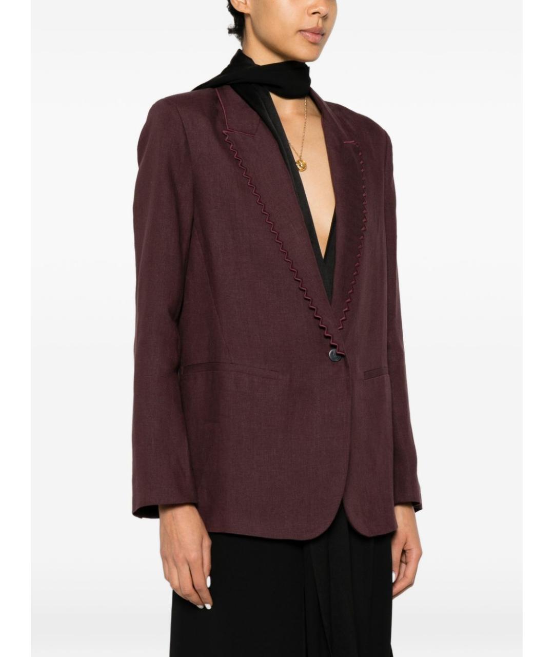 FORTE FORTE Коричневый льняной жакет/пиджак, фото 4