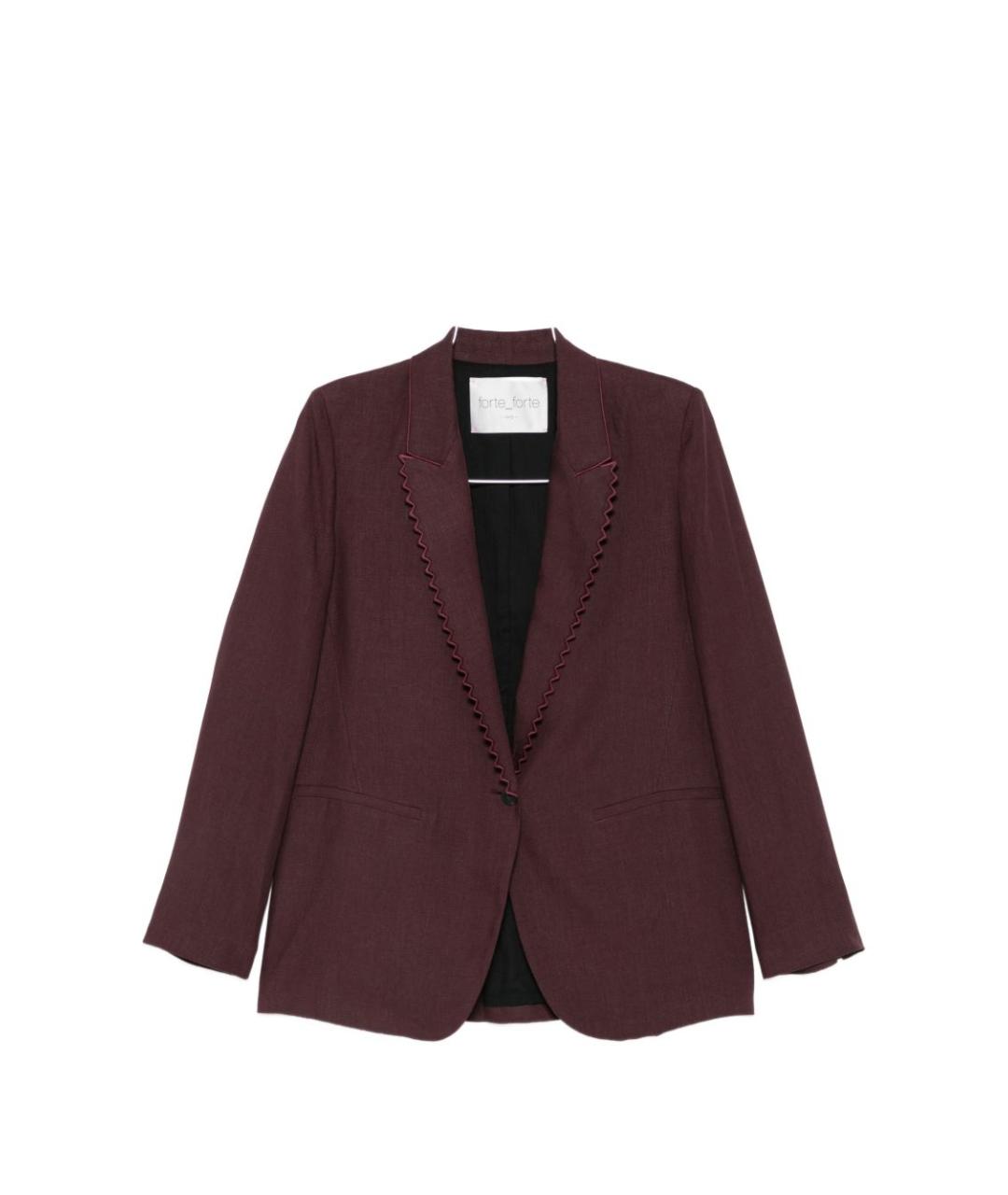 FORTE FORTE Коричневый льняной жакет/пиджак, фото 1