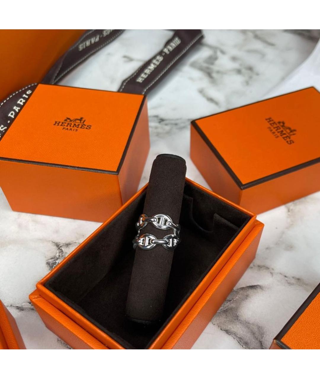 HERMES Серебряное серебряное кольцо, фото 3