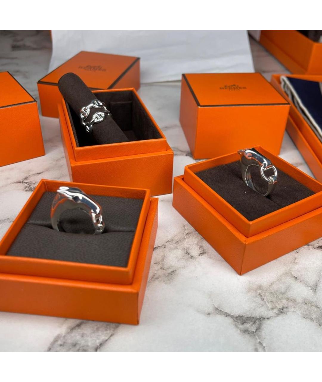 HERMES Серебряное серебряное кольцо, фото 4