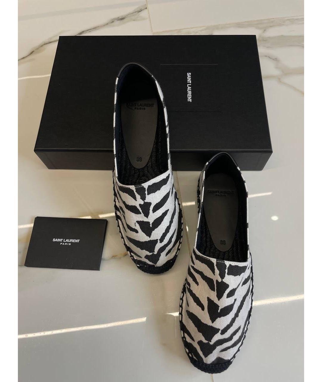 SAINT LAURENT Белые текстильные эспадрильи, фото 2