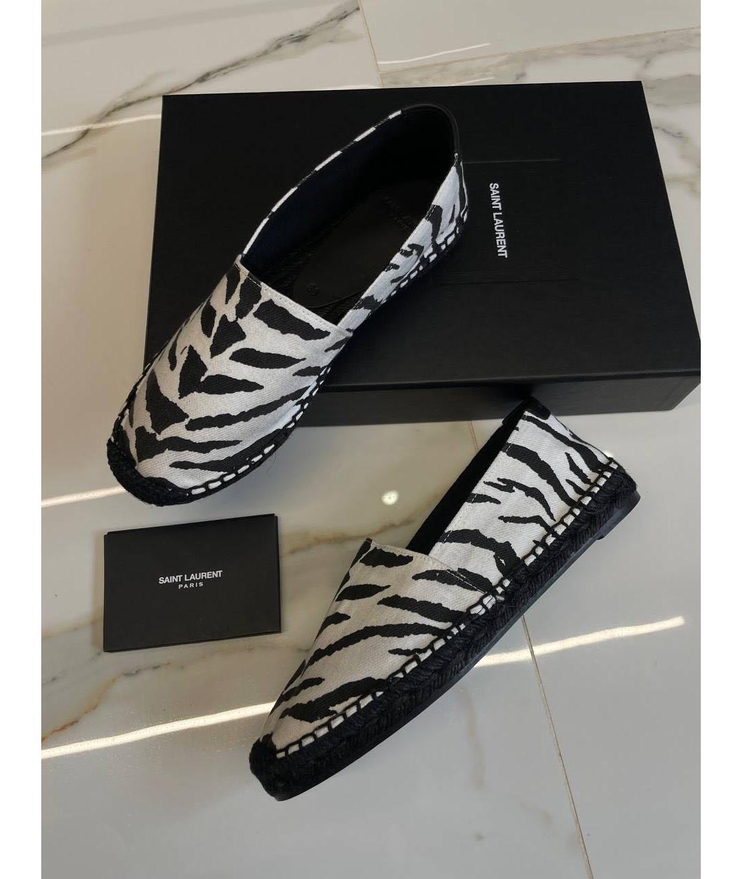 SAINT LAURENT Белые текстильные эспадрильи, фото 3