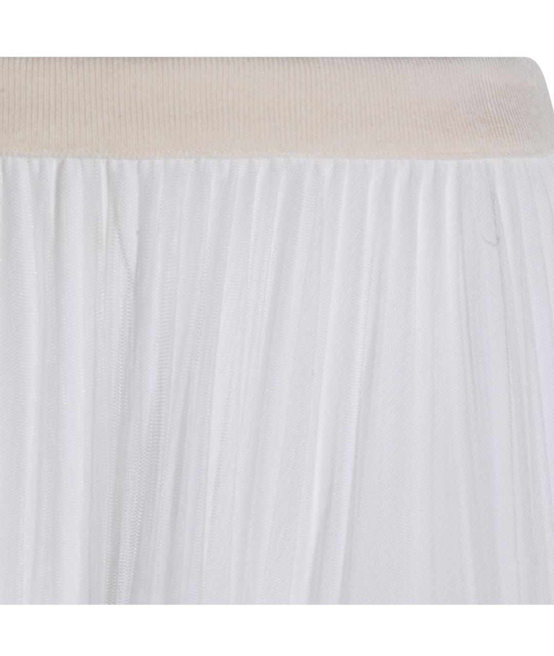 FABIANA FILIPPI Белая полиэстеровая юбка миди, фото 3