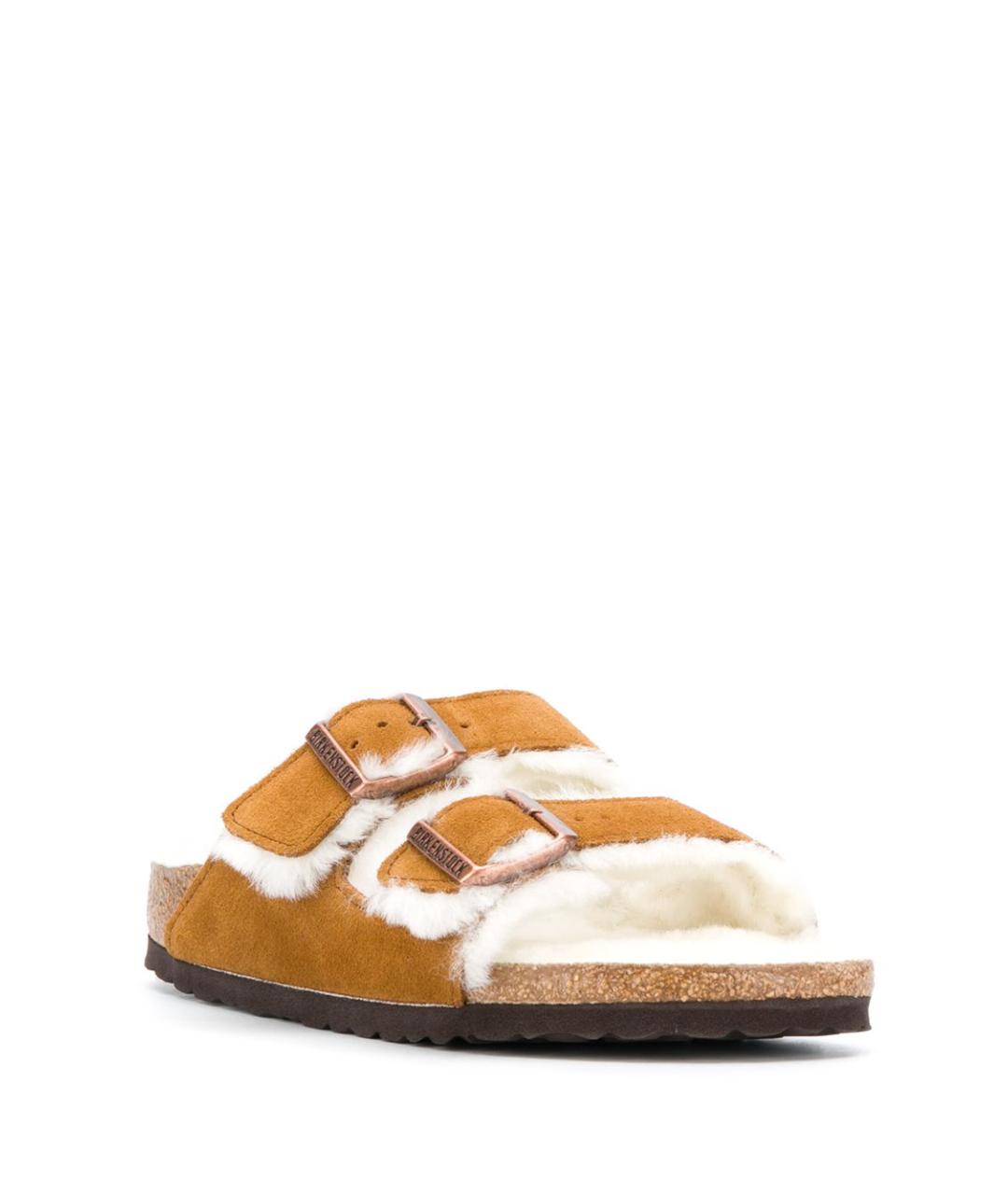 BIRKENSTOCK Бежевые замшевые сандалии, фото 4