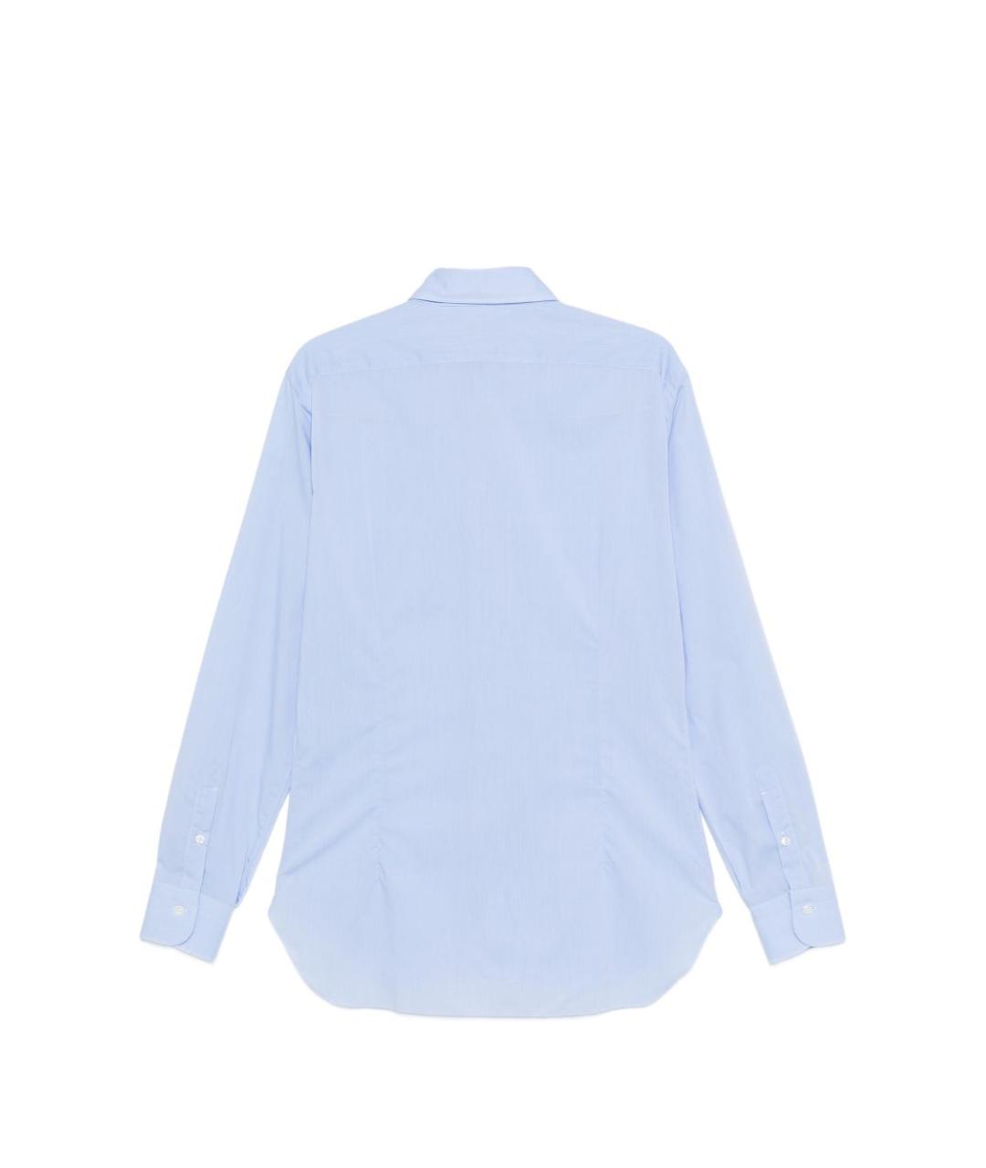 BARBA Голубая хлопковая классическая рубашка, фото 2