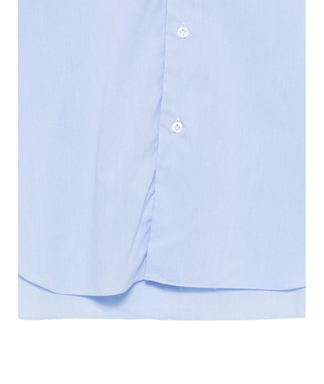 BARBA Голубая хлопковая классическая рубашка, фото 3