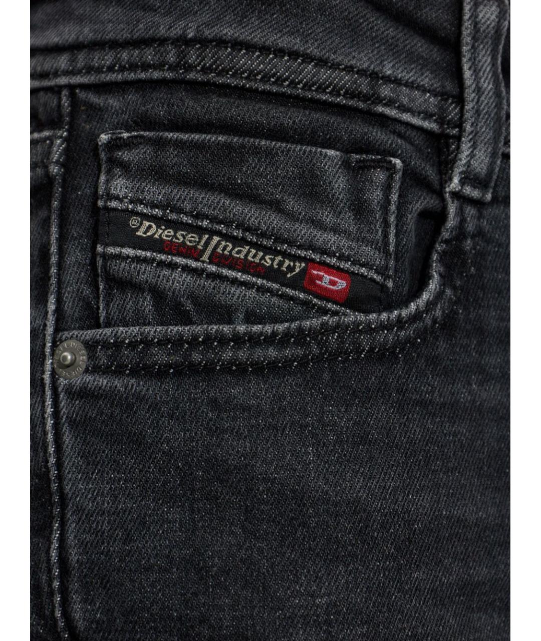 DIESEL Антрацитовые хлопковые джинсы клеш, фото 5