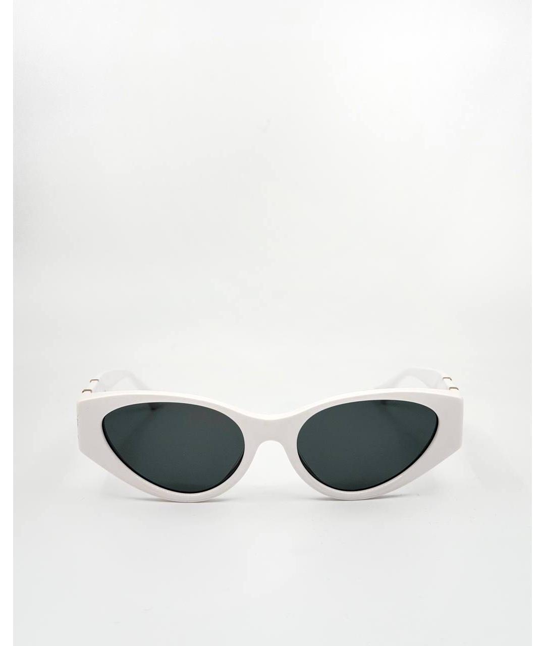 VERSACE Белые пластиковые солнцезащитные очки, фото 4