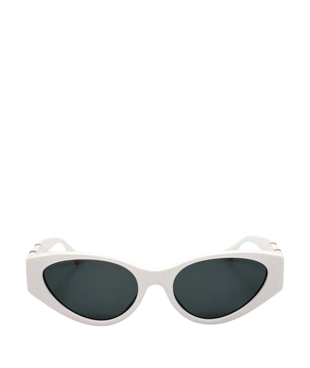 VERSACE Белые пластиковые солнцезащитные очки, фото 1